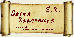 Spira Košarović vizit kartica